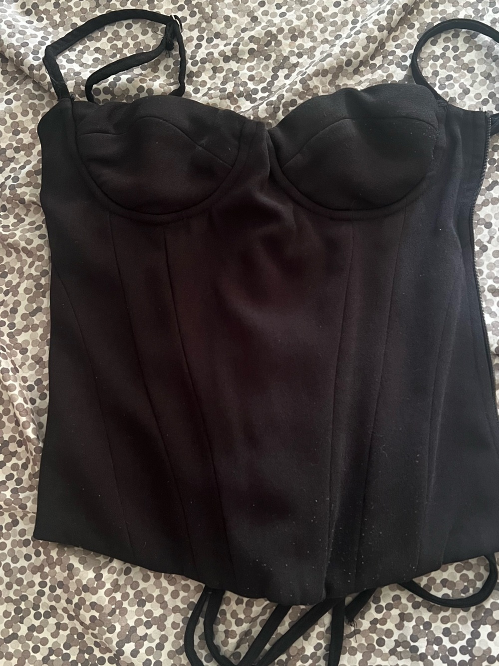 Mars the Label Black Bustier-Style Women's Vest - Tailored Corset Top